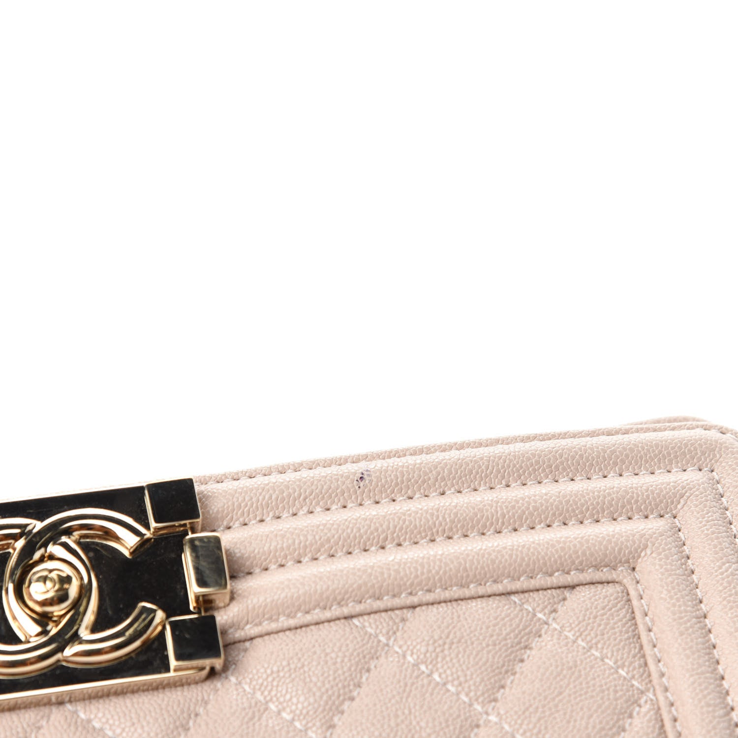Chanel Caviar Quilted Medium Boy Flap Beige 8 of 11
