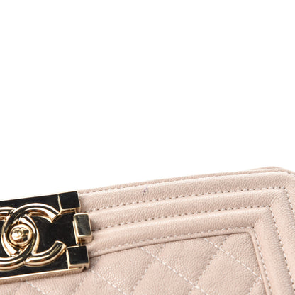 Chanel Caviar Quilted Medium Boy Flap Beige 8 of 11