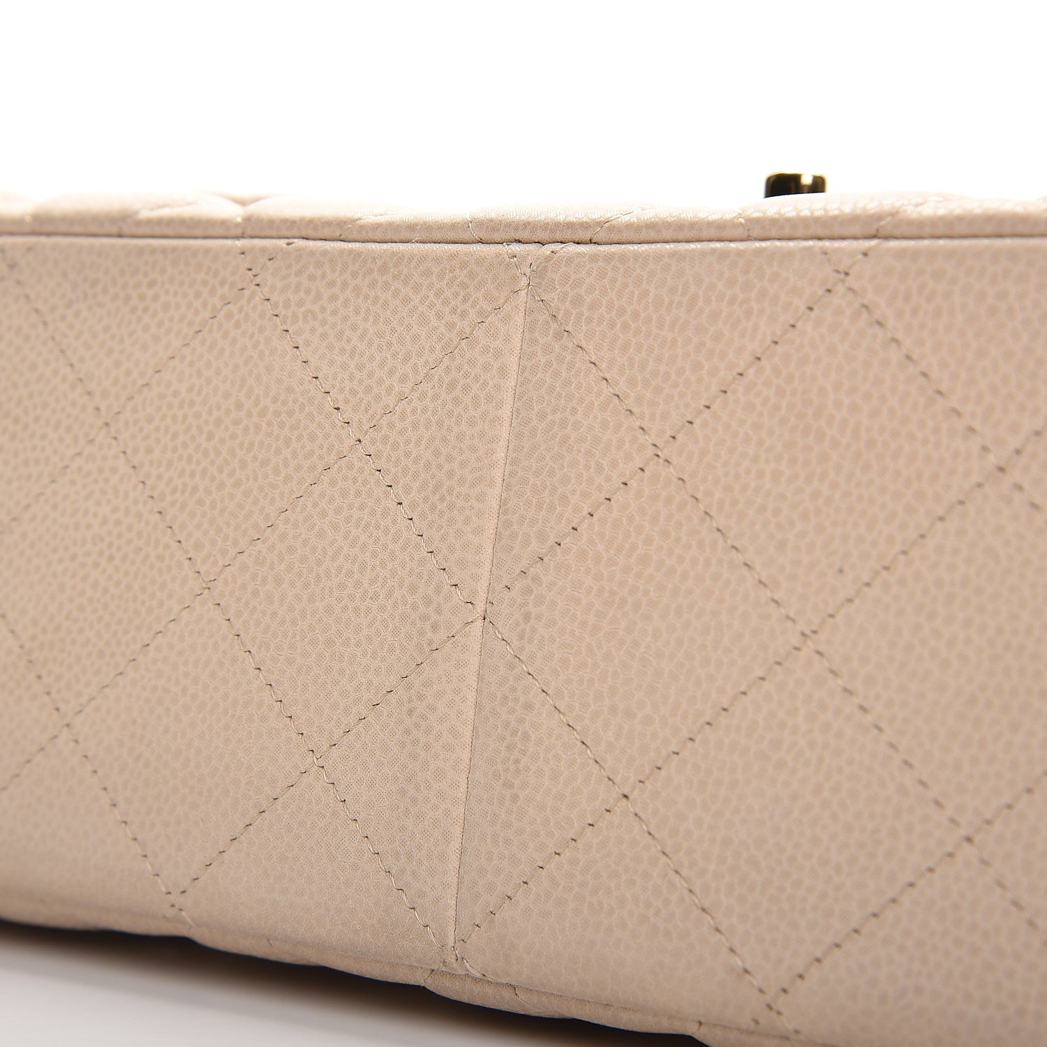 Chanel Caviar Quilted Jumbo Double Flap Light Beige 15 of 21