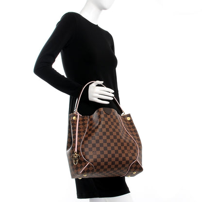 Louis Vuitton Damier Ebene Caissa Hobo Rose Ballerine 2 of 7