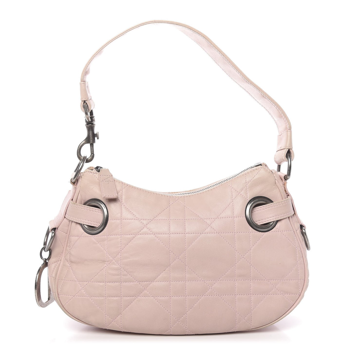 Lambskin Cannage Small Hobo Light Pink