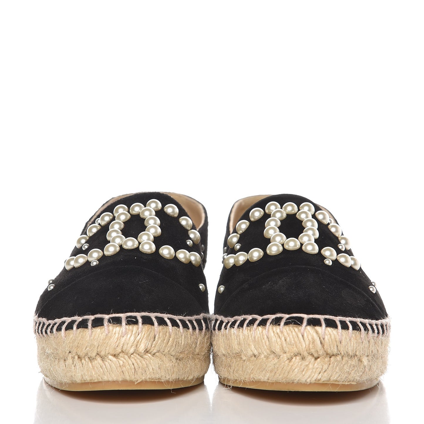 Suede Pearl CC Espadrilles 37 Black
