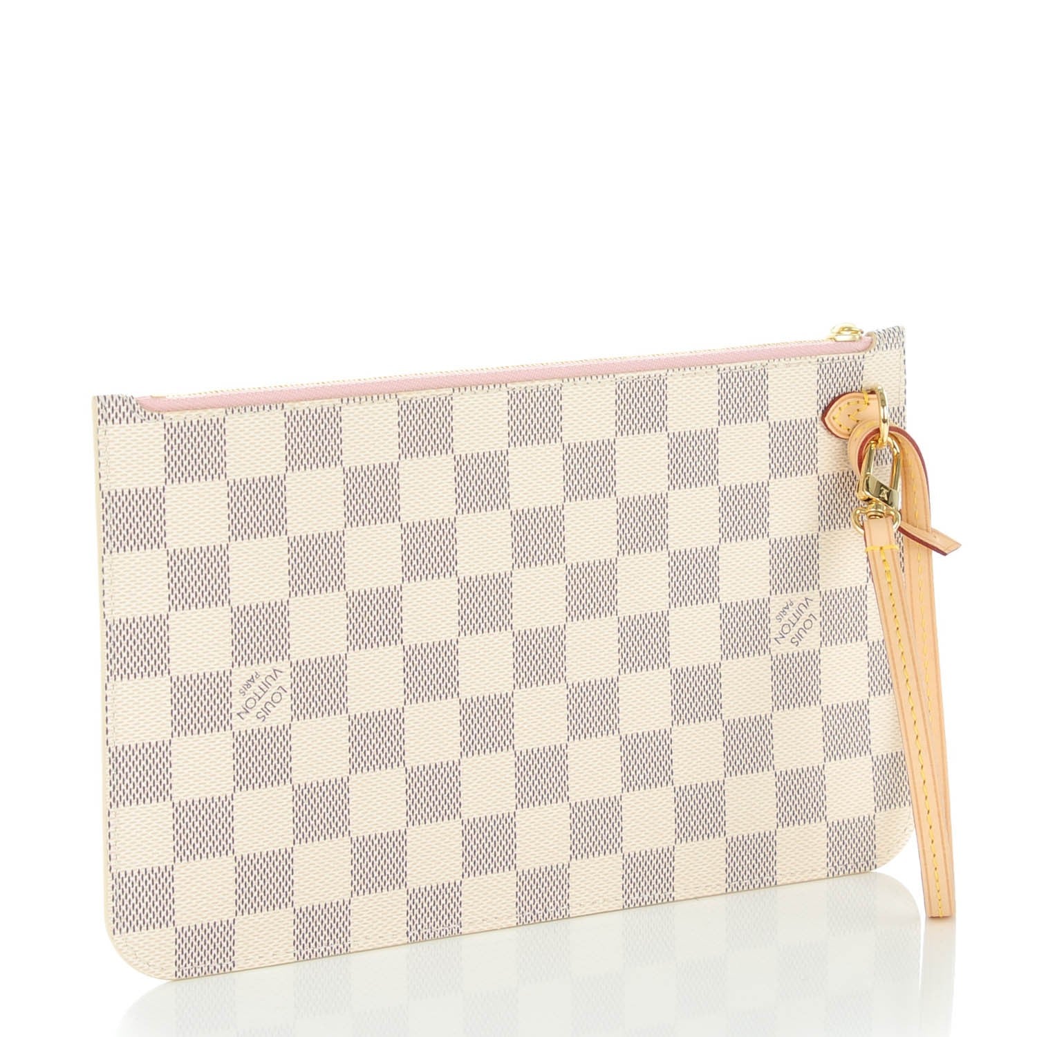 Louis Vuitton Damier Azur Neverfull MM GM Pochette Rose Ballerine 3 of 7