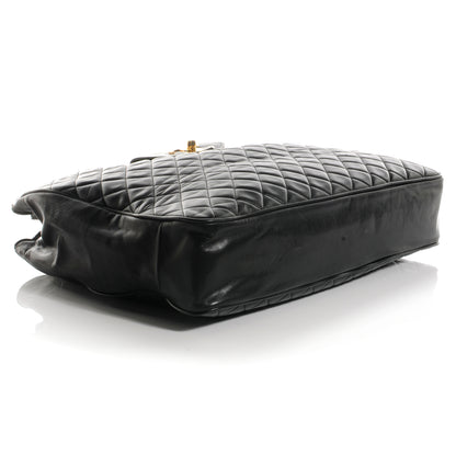 Chanel Lambskin Quilted Weekender Bag Black 4 of 7