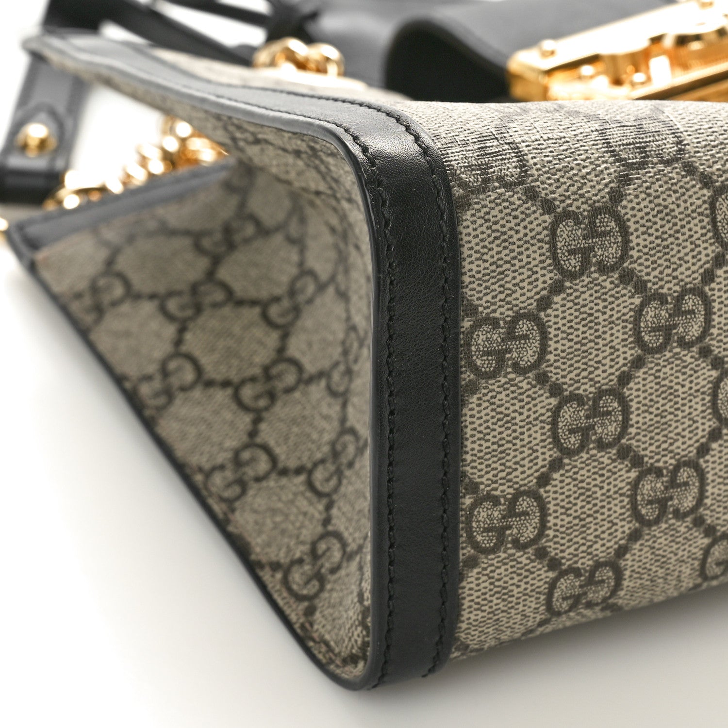Gucci GG Supreme Monogram Small Padlock Tote Black 9 of 10