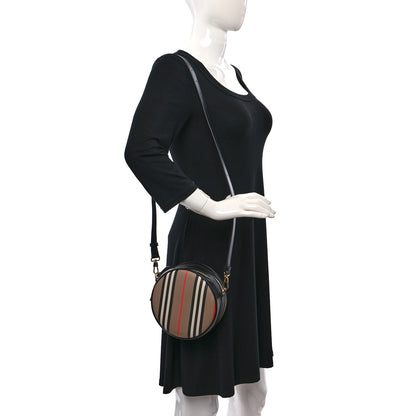 Burberry E-Canvas Calfskin Icon Stripe Louise Bag Archive Beige 2 of 9