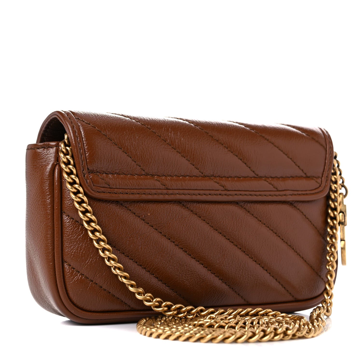 Gucci Azalea Calfskin Matelasse Diagonal Super Mini GG Marmont Shoulder Bag Cuir 3 of 9