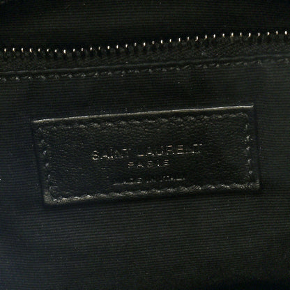 Saint Laurent Lambskin Quilted Monogram Monochrome Medium Loulou Puffer Chain Satchel Black 6 of 9