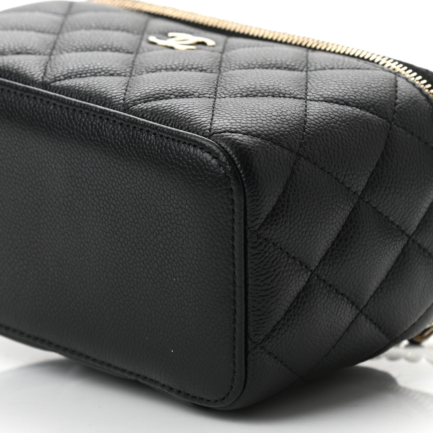 Chanel Caviar Quilted Small Vanity Case With Chain Black 10 of 11