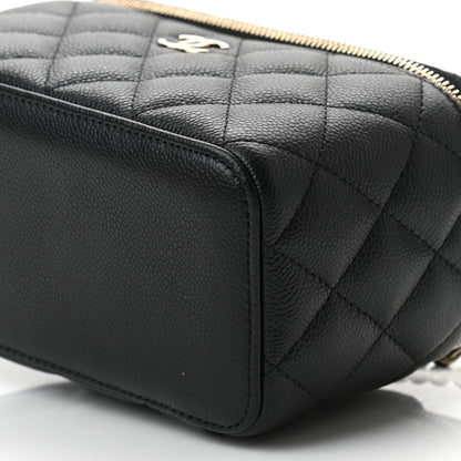Chanel Caviar Quilted Small Vanity Case With Chain Black 10 of 11