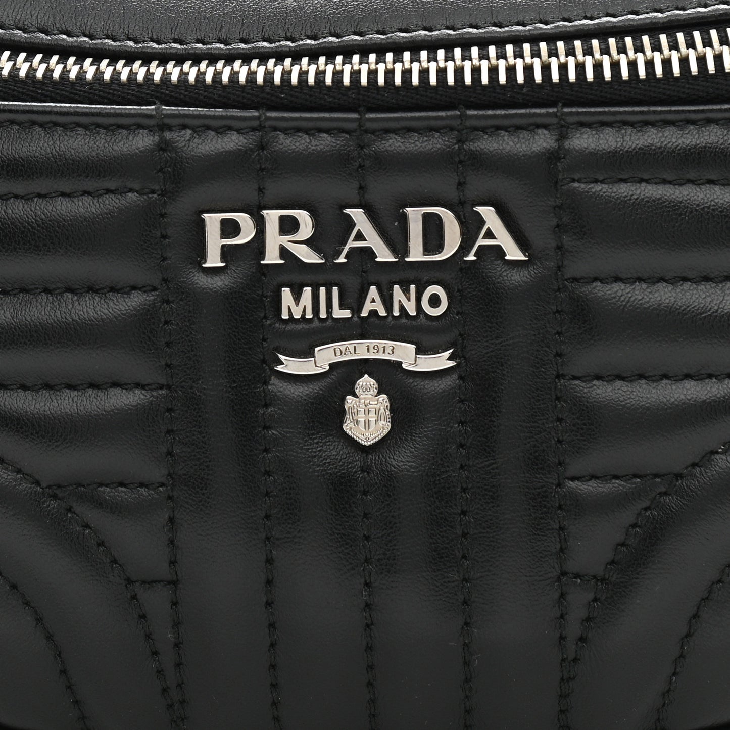 Soft Calfskin Impunture Diagramme Belt Bag Black