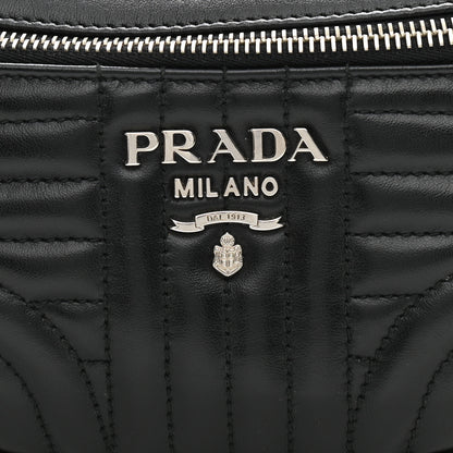 Prada Soft Calfskin Impunture Diagramme Belt Bag Black 8 of 10