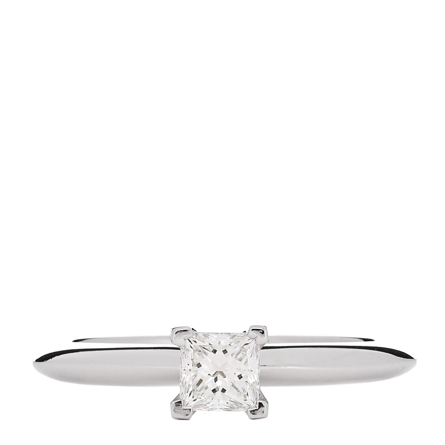 Platinum Diamond .38ct Princess Cut Engagement Ring 52 6