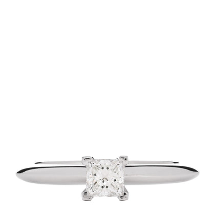 Tiffany Platinum Diamond .38ct Princess Cut Engagement Ring 52 6 1 of 6