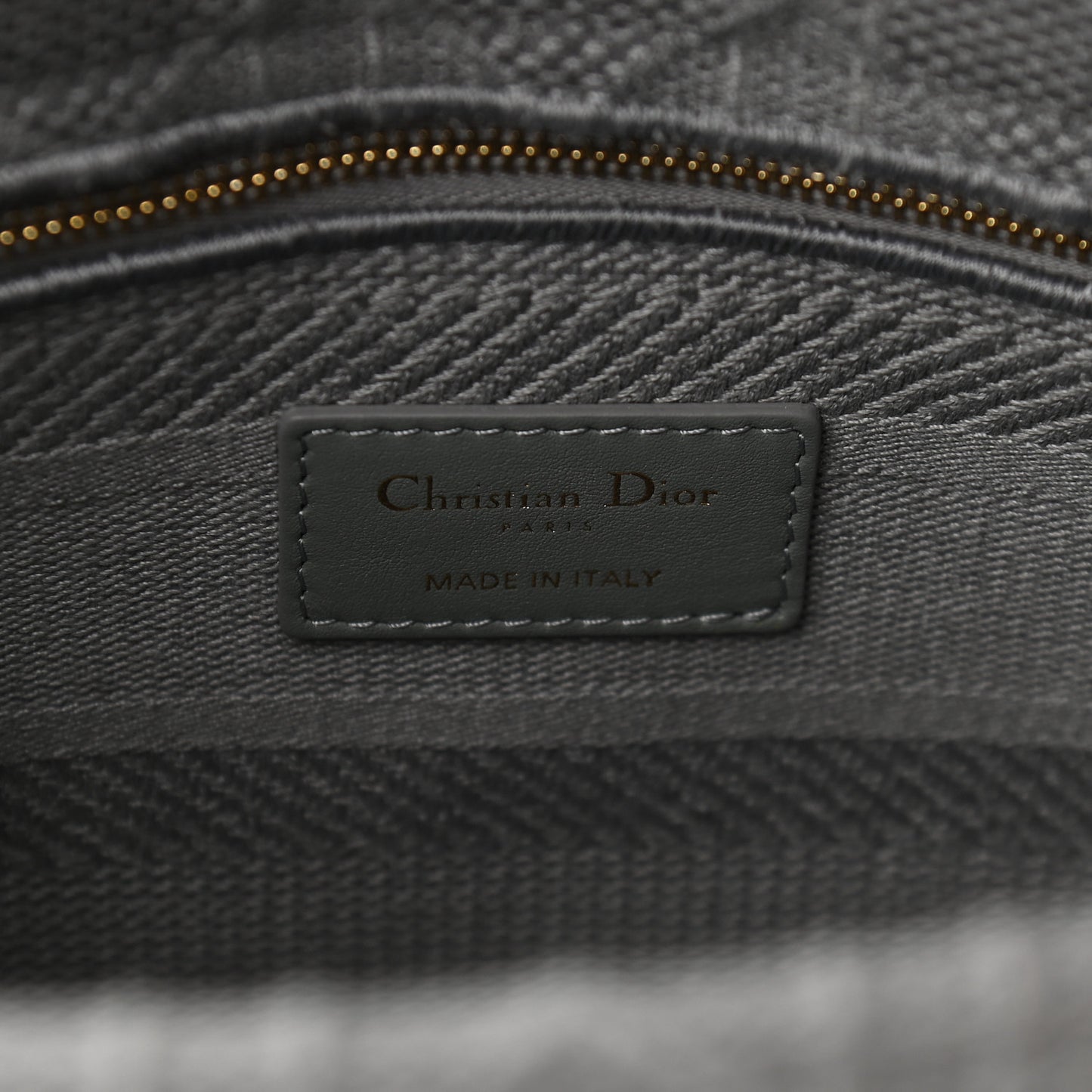 Canvas Embroidered Cannage Medium Lady D-Lite Gray