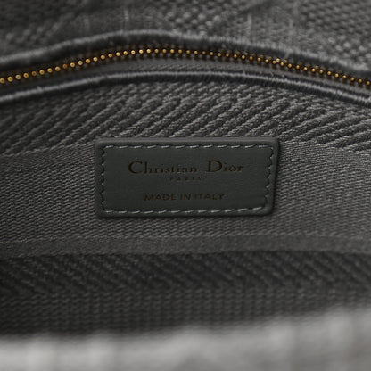 Christian Dior Canvas Embroidered Cannage Medium Lady D-Lite Gray 5 of 7