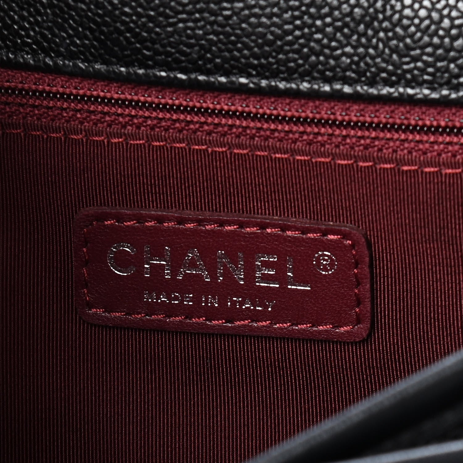 Chanel Caviar Quilted Medium French Riviera Flap Black 6 of 9