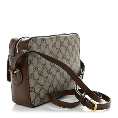 Gucci GG Supreme Monogram Small Horsebit 1955 Shoulder Bag Beige Brown Sugar 3 of 11