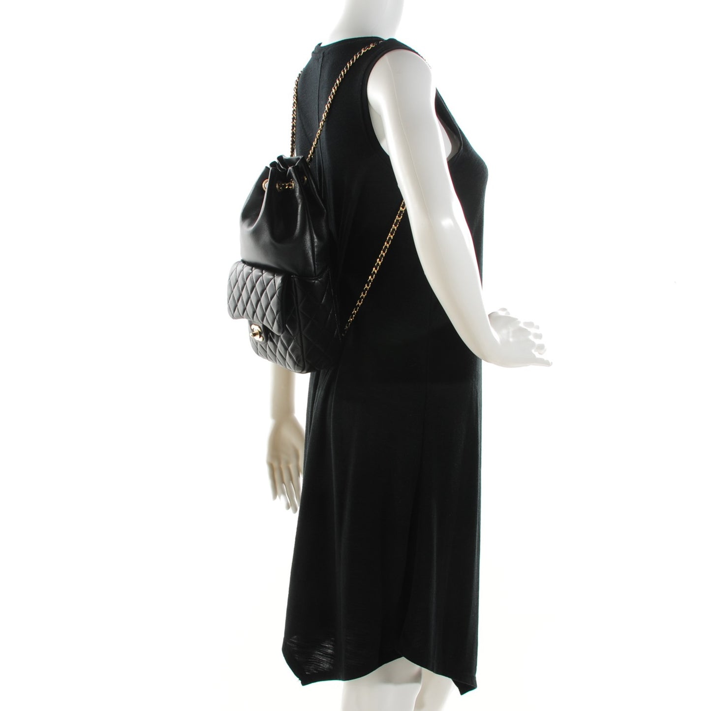 Lambskin Quilted Small in Seoul Backpack Black
