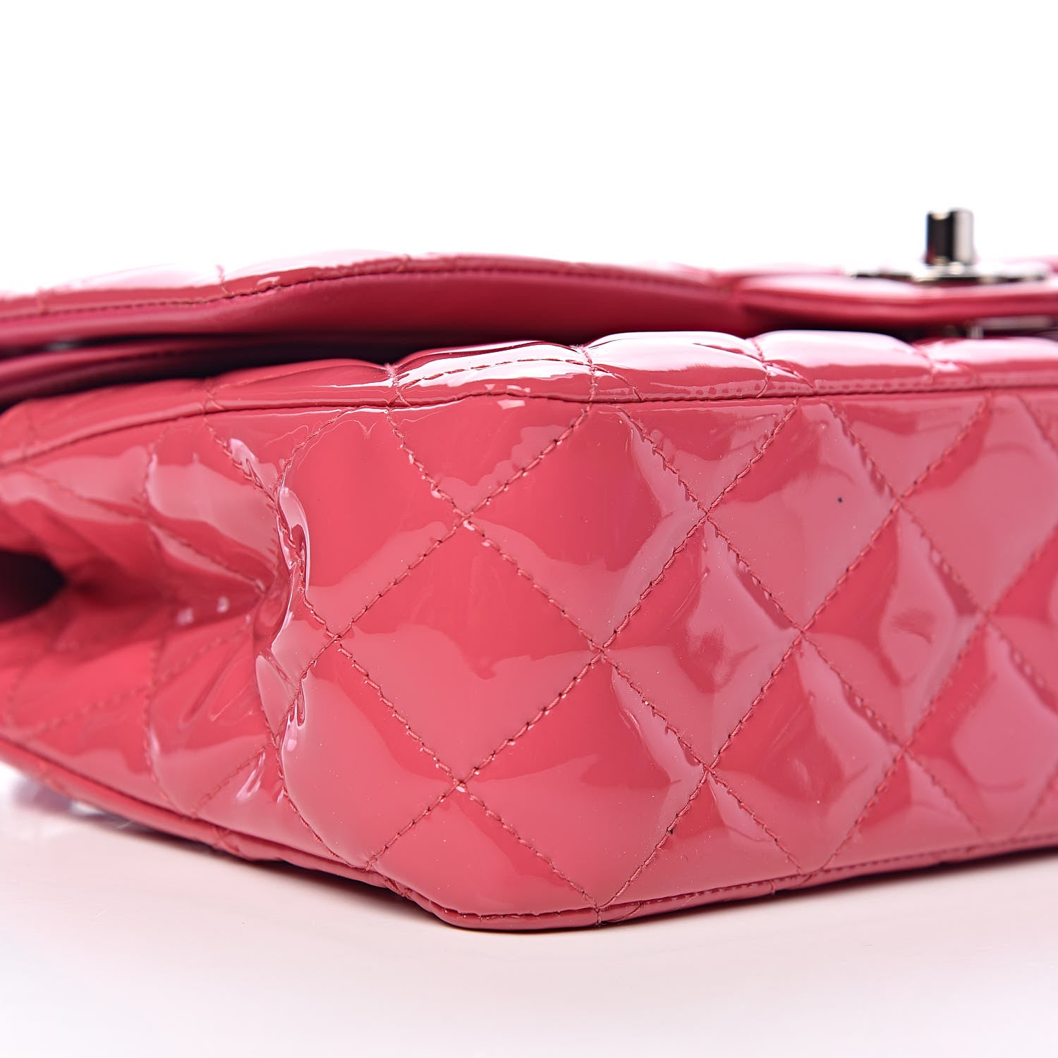 Chanel Patent Quilted Medium Double Flap Fuchsia 10 of 12