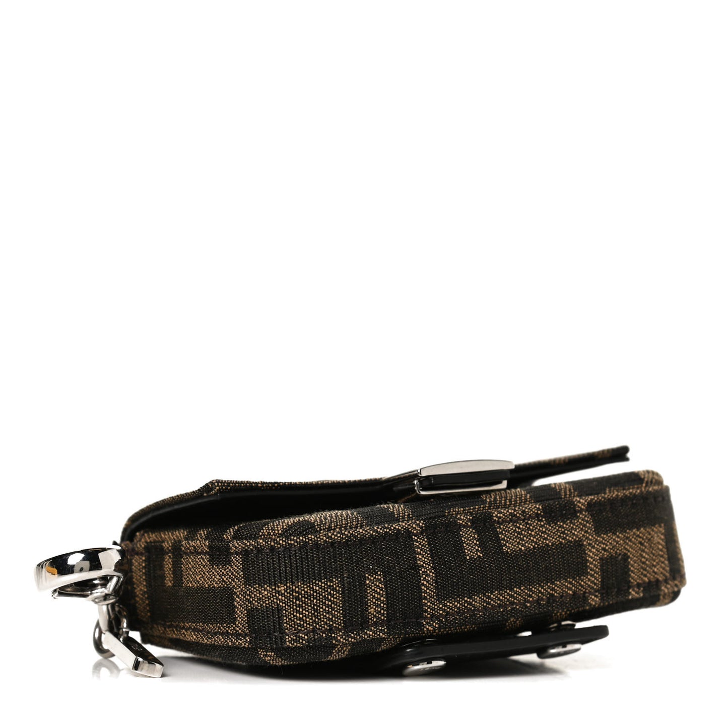 Fabric Jacquard FF 1974 Nano Baguette Charm Tobacco Moro Black
