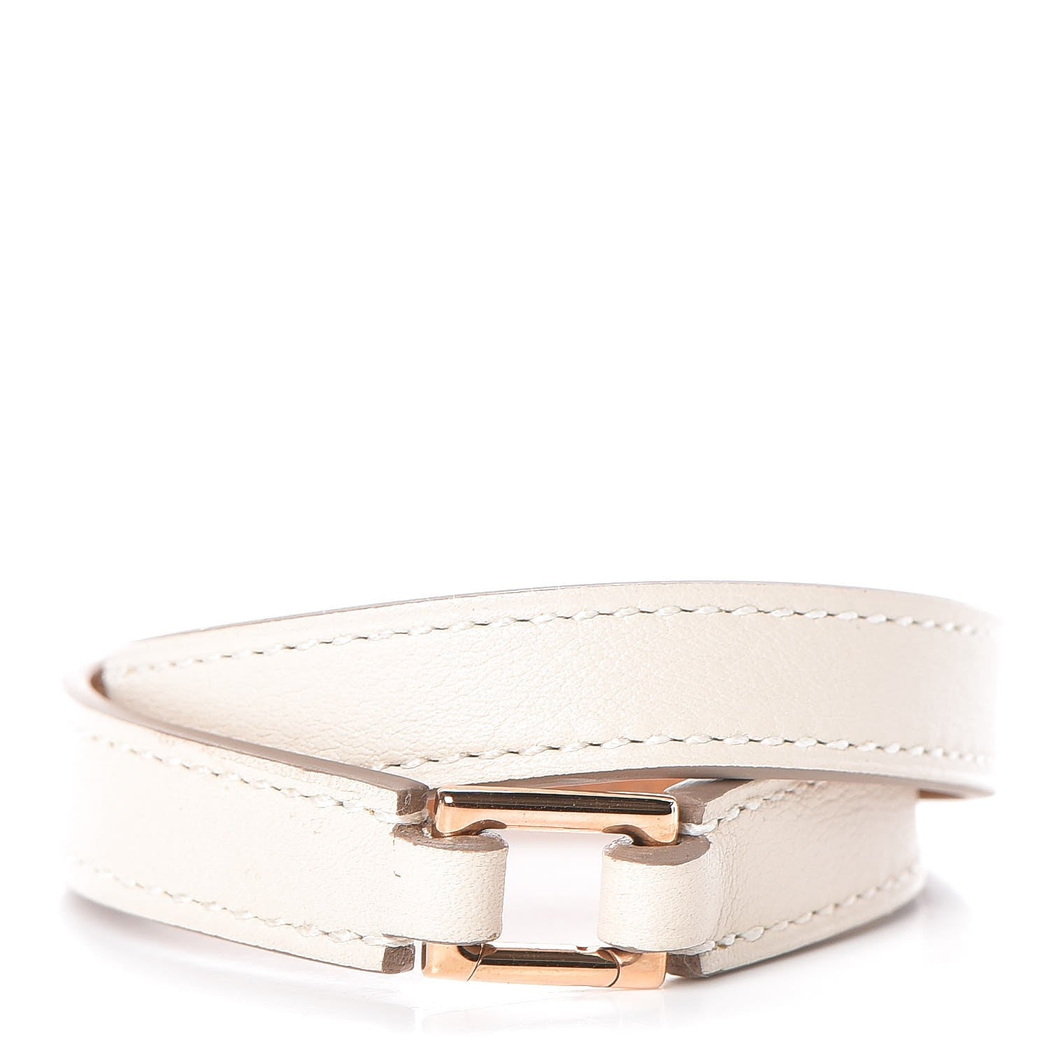 Hermes Swift Rivale Double Tour Bracelet S Craie 3 of 6