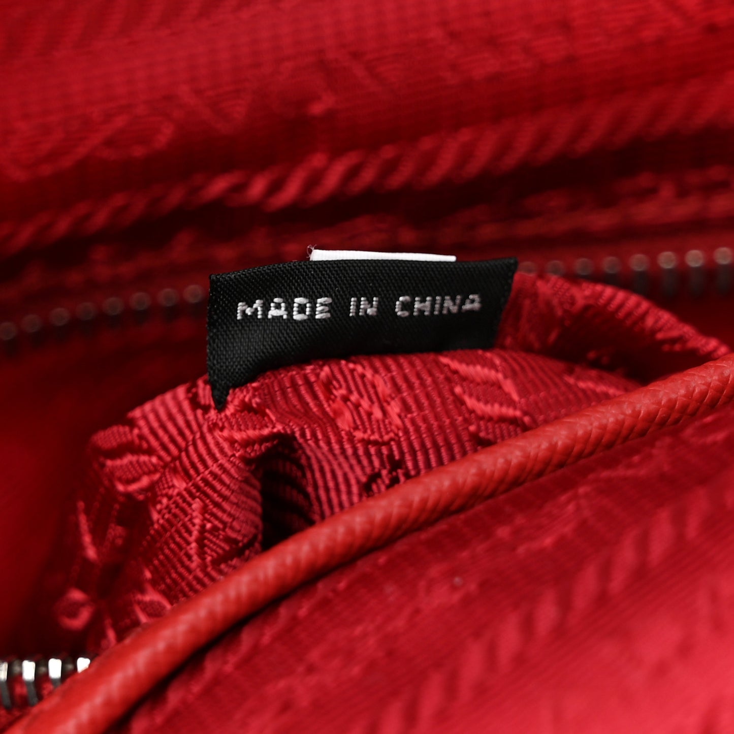 Nylon Tessuto Impuntu Quilted Backpack Rosso