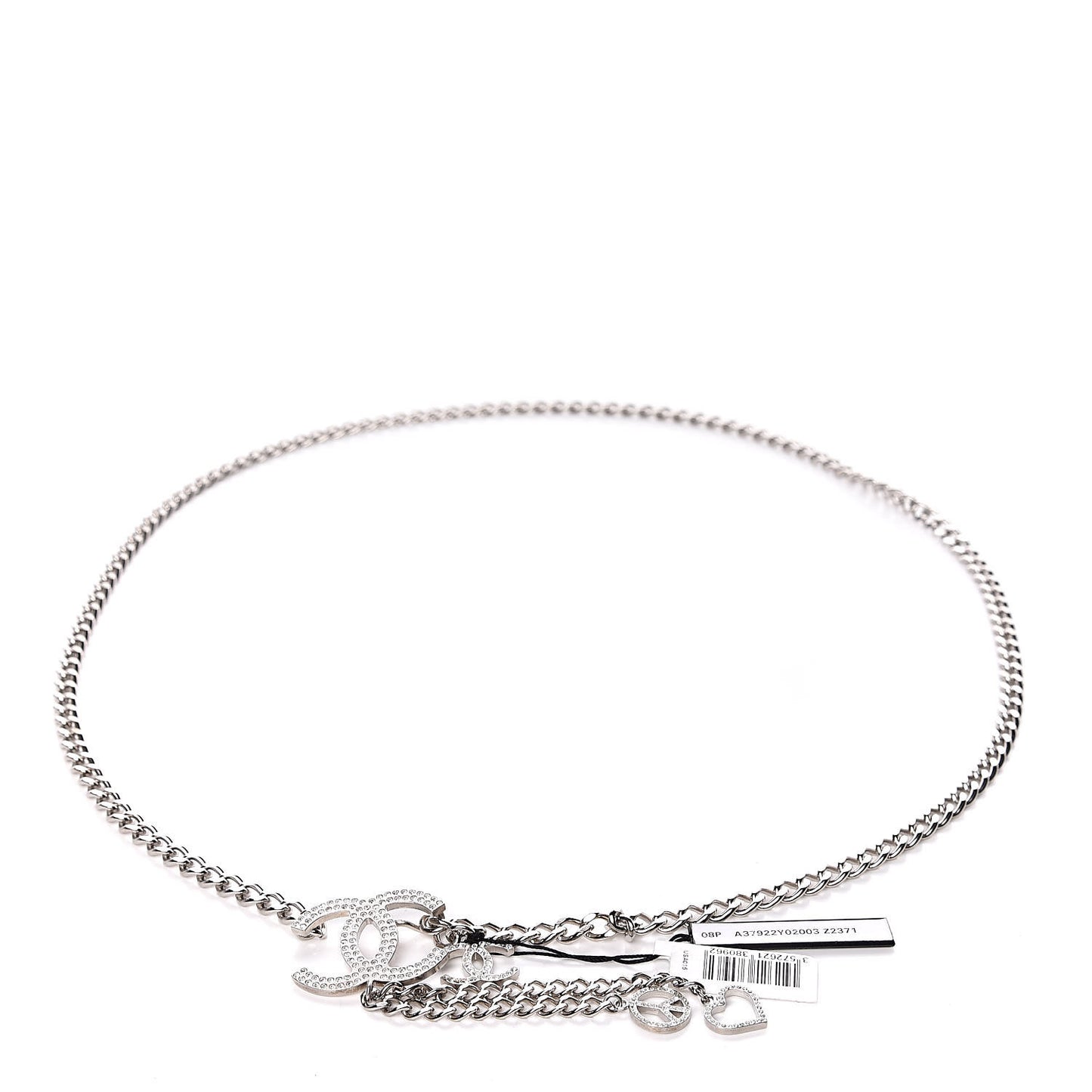 Crystal CC Chain Belt 90 Silver