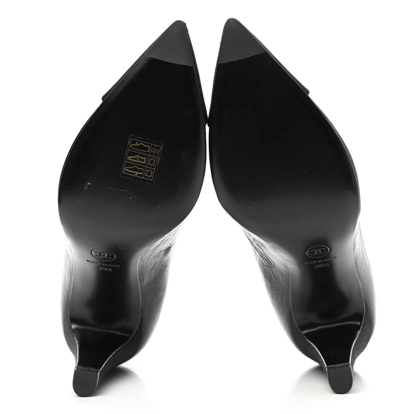 Crumpled Calfskin Satin Cap Toe Short Ankle Boots 39.5 Black