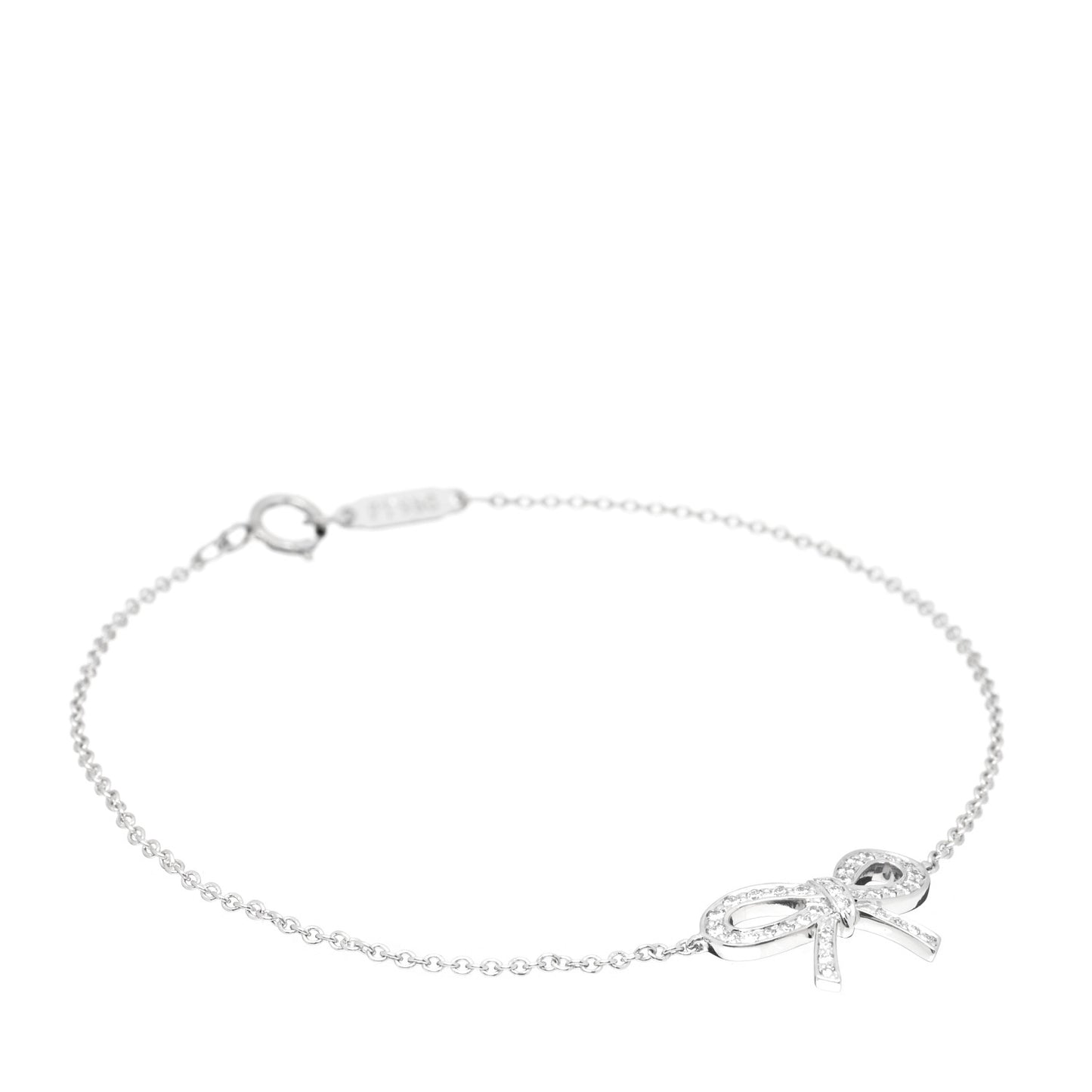 Platinum Diamond Bow Bracelet
