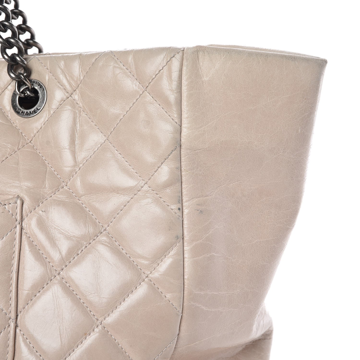 Chanel Glazed Calfskin Quilted Large Duo Color Tote Light Pink 17 of 20