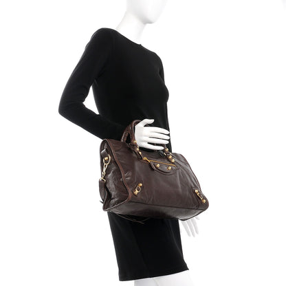 Balenciaga Agneau Giant 12 Gold Hardware City Cigare Fonce 2 of 8