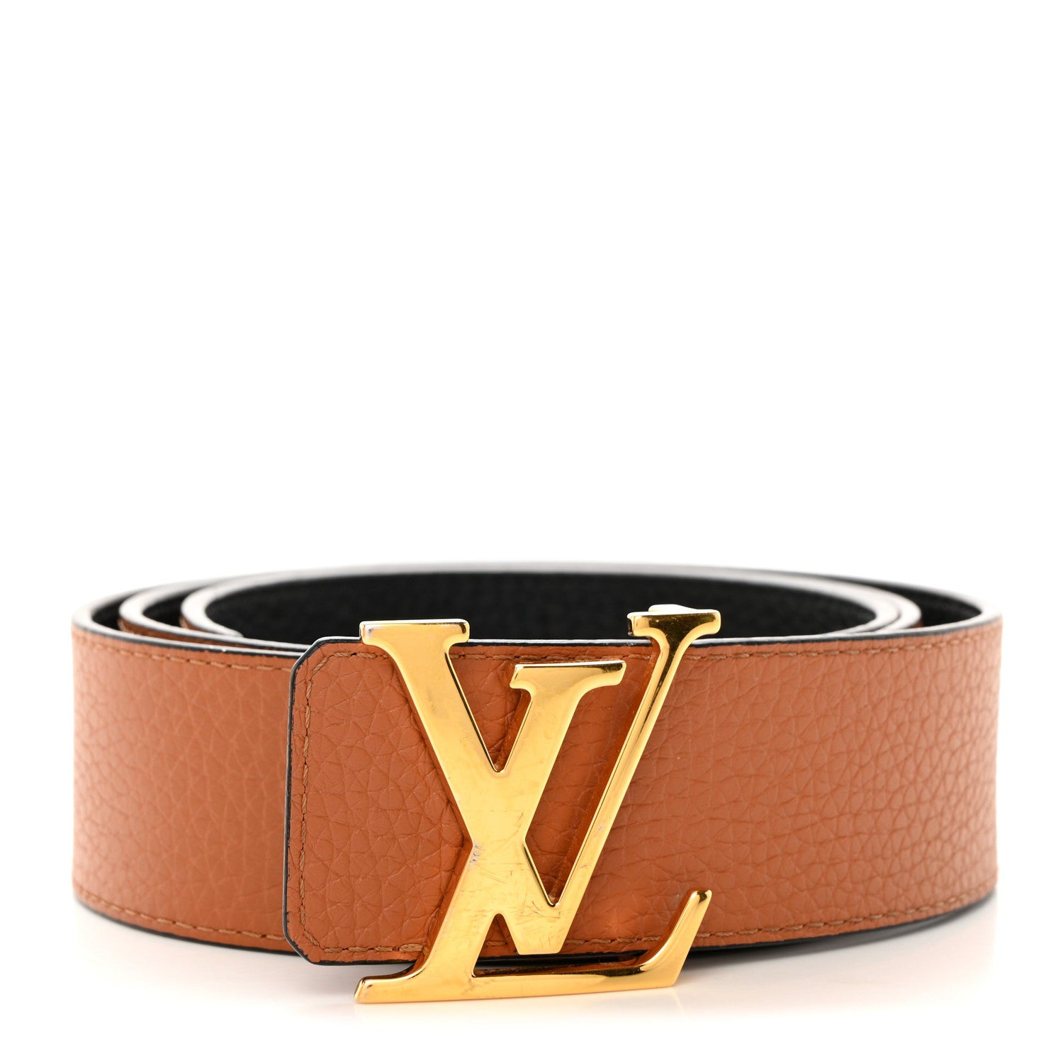 Louis Vuitton Taurillon Calfskin 30mm LV Initiales Reversible Belt 90 36 Black 1 of 10