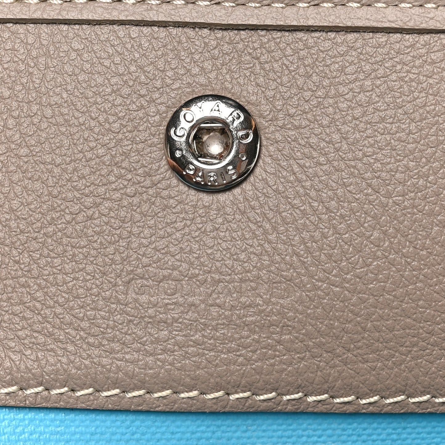 Goyardine Saint Louis Claire Voie PM Grege Turquoise