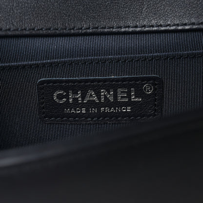 Chanel Lambskin Chevron Quilted Medium Boy Flap Black 6 of 10