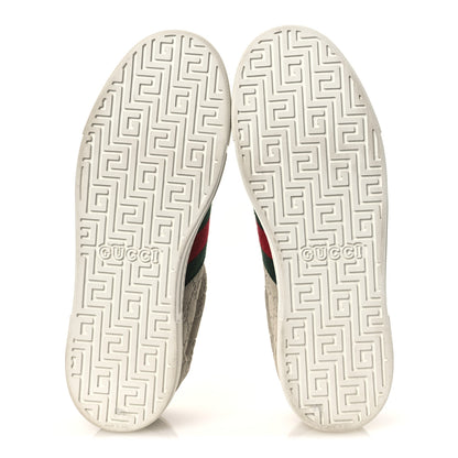 Gucci Suede Web Mens Ace Sneakers 8.5 Oatmeal 7 of 12