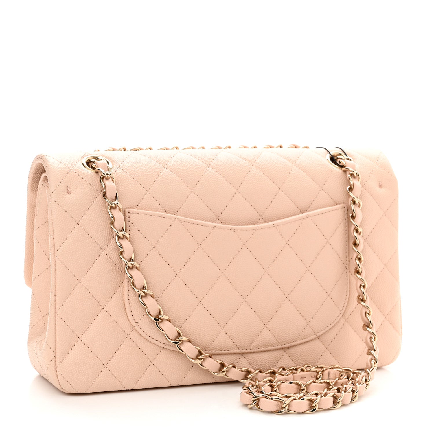 Chanel Caviar Quilted Medium Double Flap Light Beige 3 of 11
