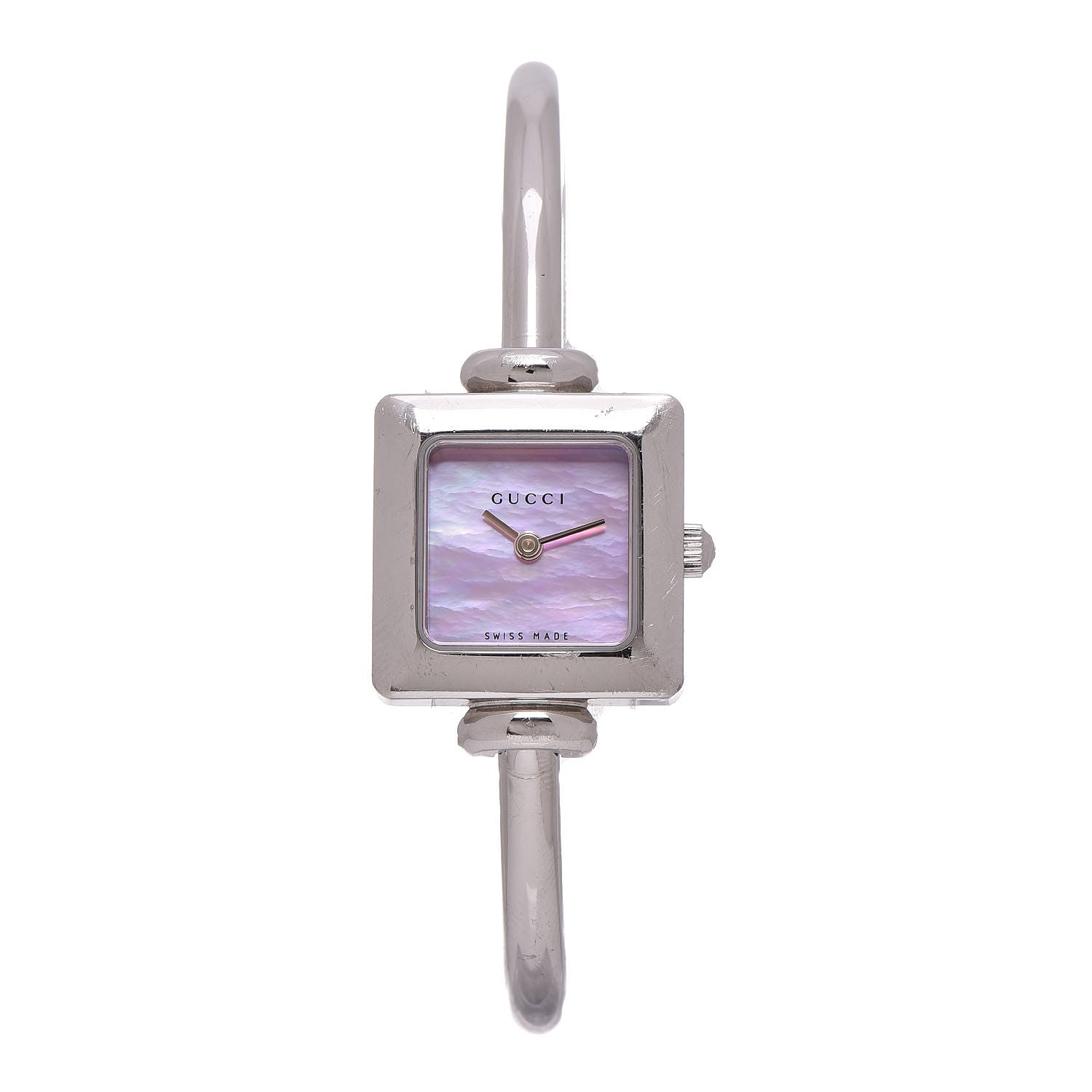 Gucci Stainless Steel Pink Mother of Pearl 19mm 1900L Quartz Watch 1 of 6