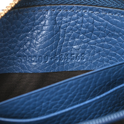Gucci Pebbled Calfskin Small Soho Zip Around Wallet Blue 7 of 7