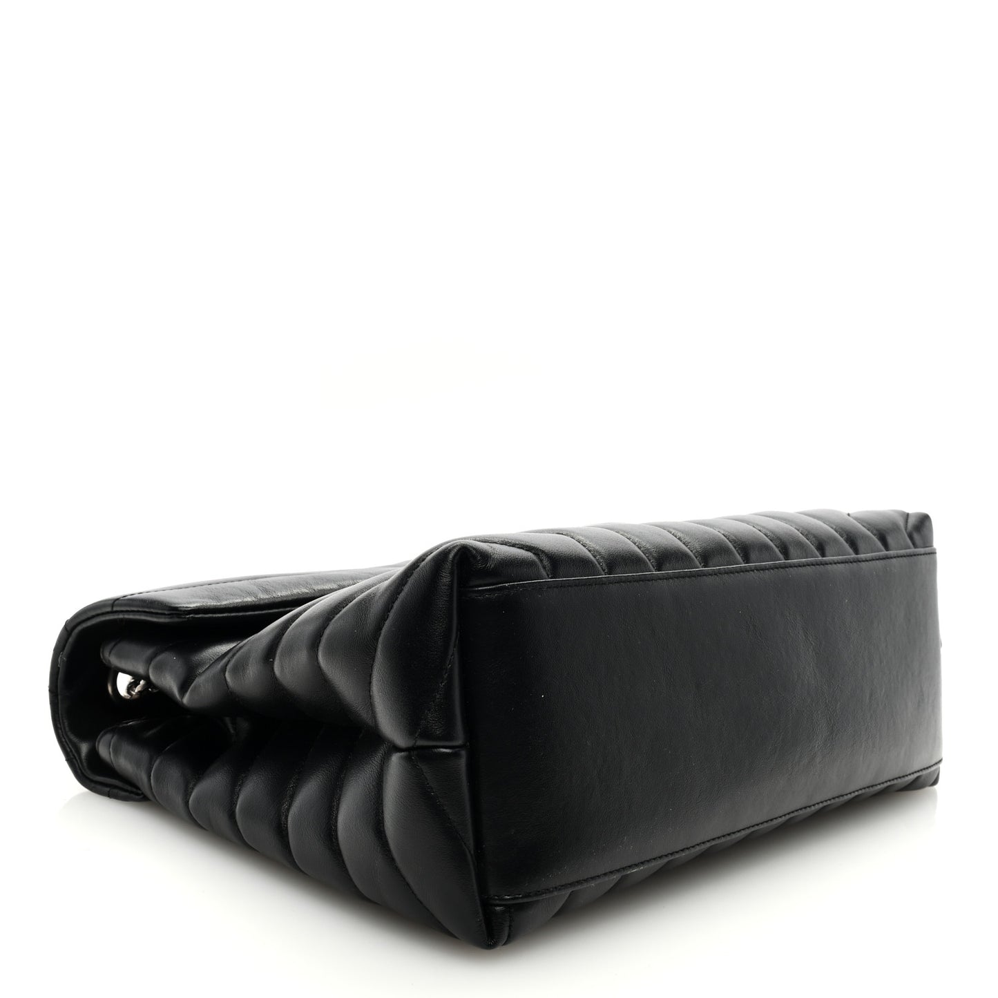 Calfskin Y Quilted Monogram Medium Loulou Chain Satchel Black