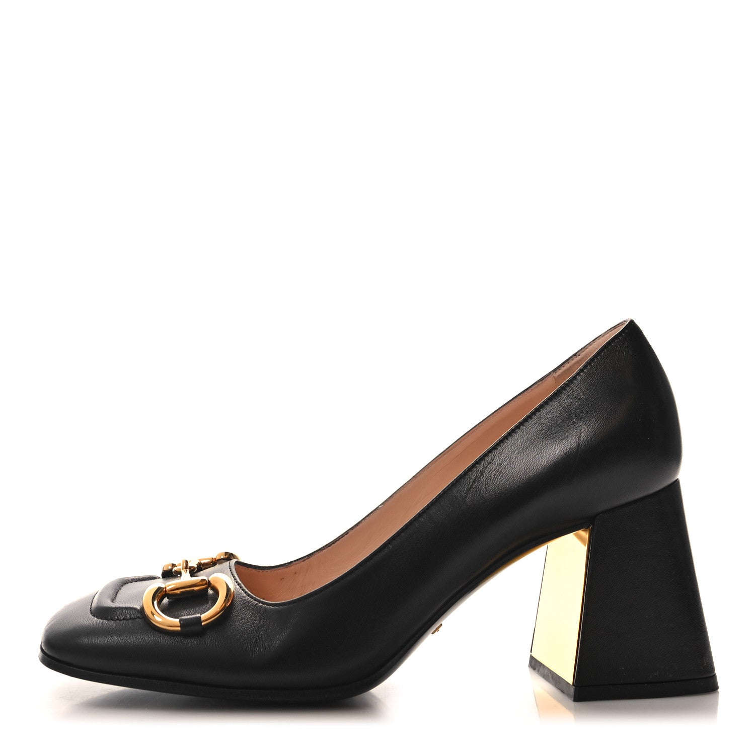 Gucci Malaga Kid Horsebit 75mm Pumps 39 Black 1 of 8