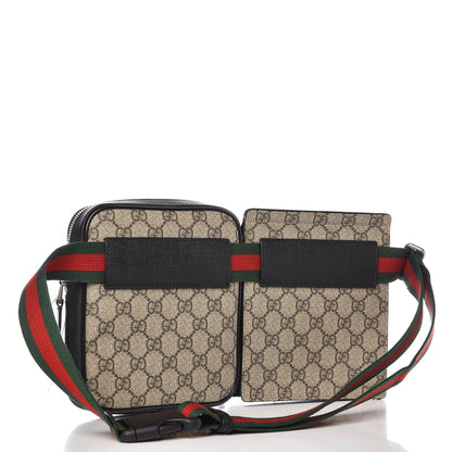 Gucci GG Supreme Monogram Web Belt Bag Black 3 of 9