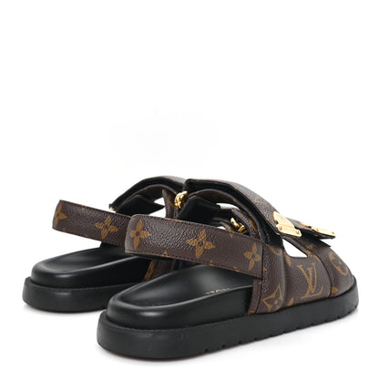 Louis Vuitton Monogram LV Sunset Comfort Flat Sandals 36 Cacao Brown 5 of 10