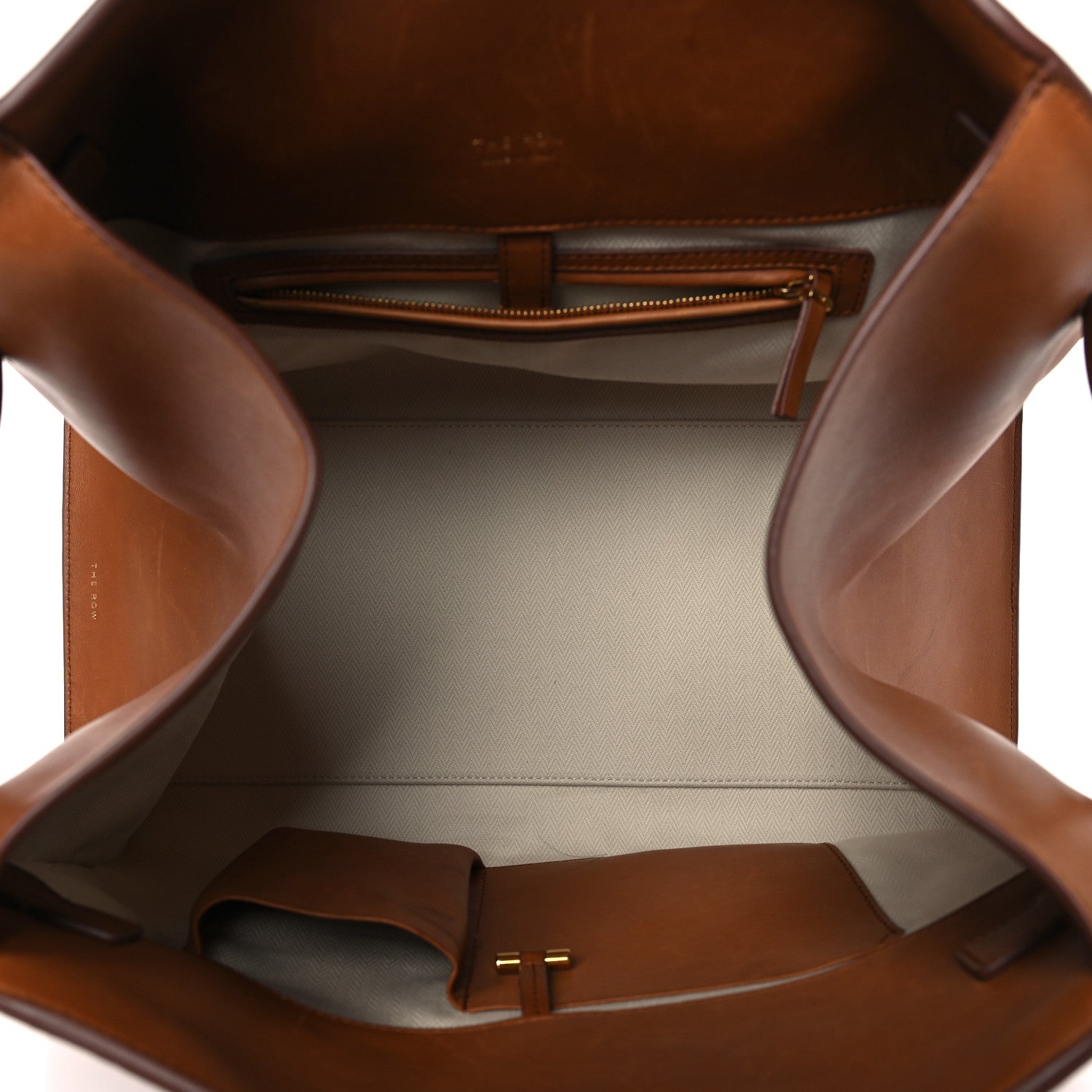 The Row Polished Saddle Calfskin Soft Margaux 15 Cuir 5 of 8