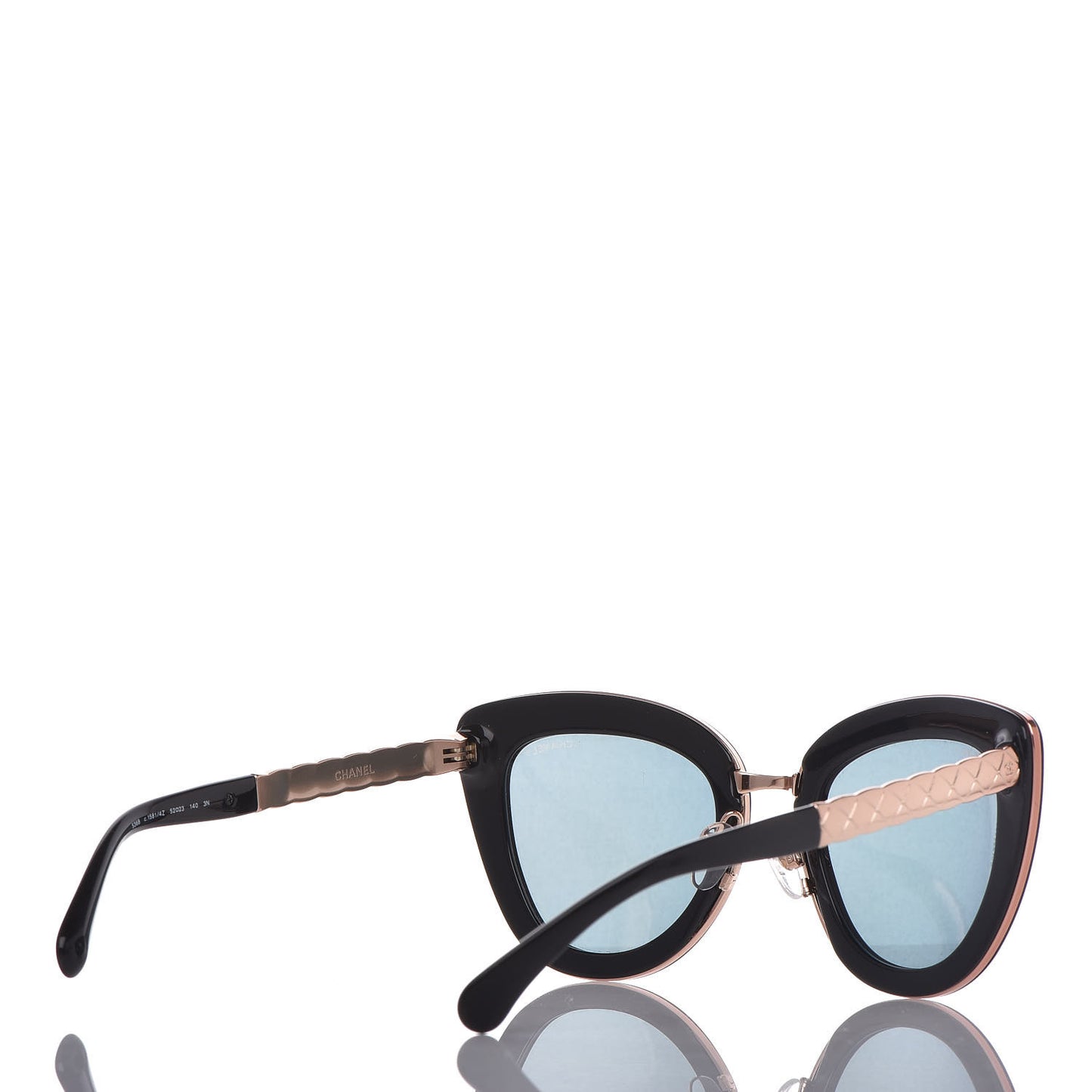 Cat Eye Quilted Sunglasses 5368 Black Pink