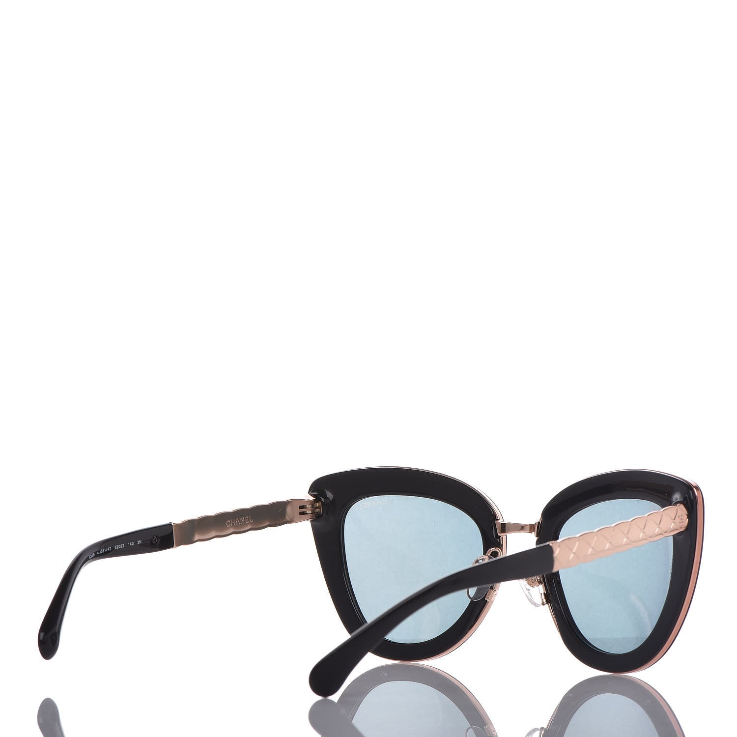 Chanel Cat Eye Quilted Sunglasses 5368 Black Pink 4 of 7