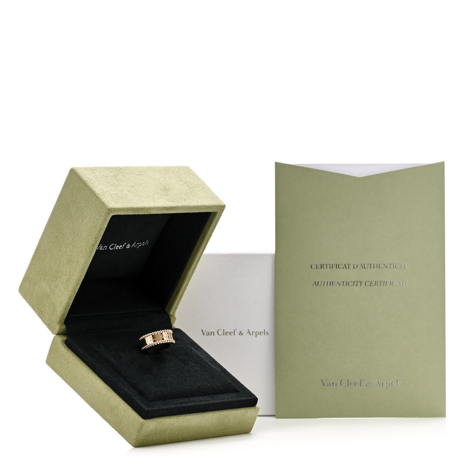 Van Cleef & Arpels 18K Yellow Gold Perlee Signature Ring 49 4.75 6 of 6