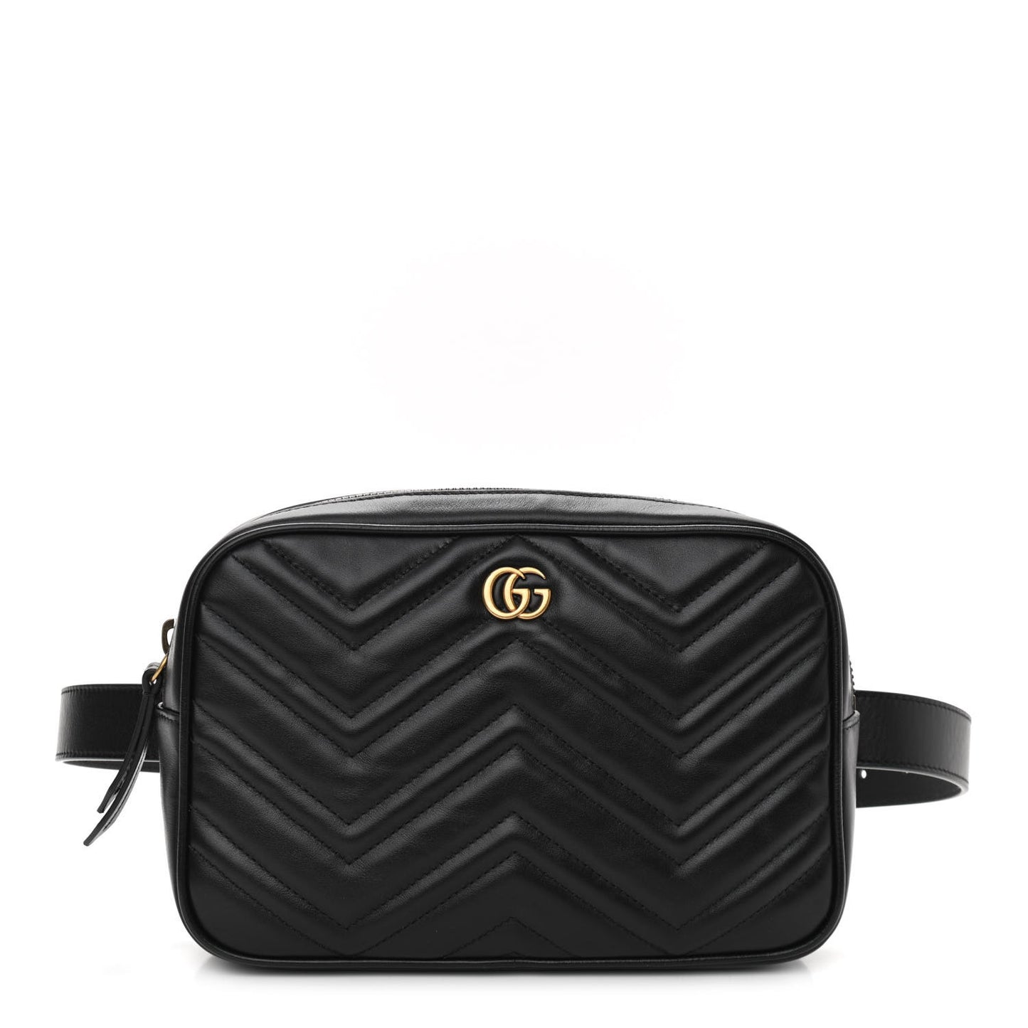 Calfskin Matelasse Mens GG Marmont Belt Bag 90 36 Black