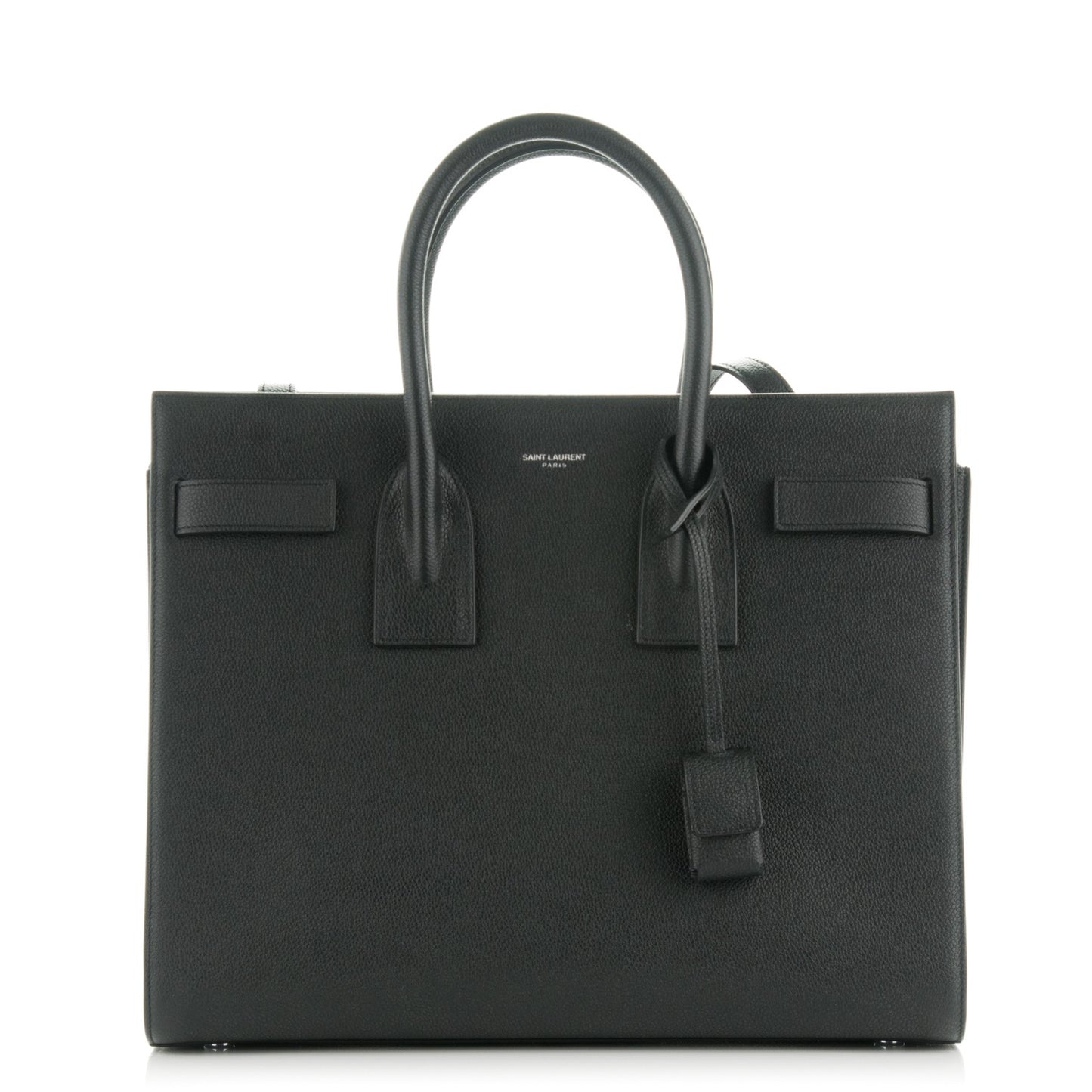 Grained Calfskin Small Sac De Jour Black
