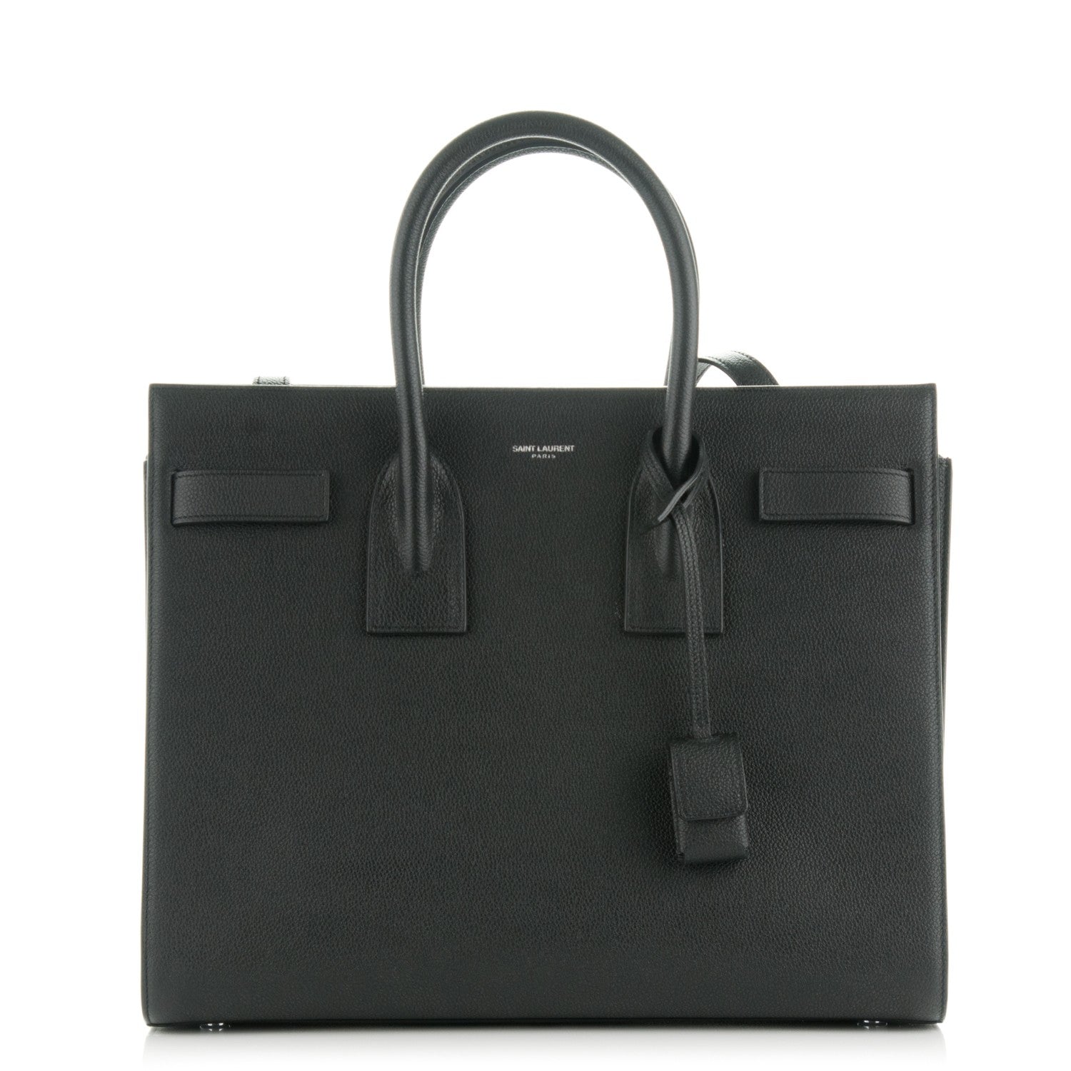 Saint Laurent Grained Calfskin Small Sac De Jour Black 1 of 7